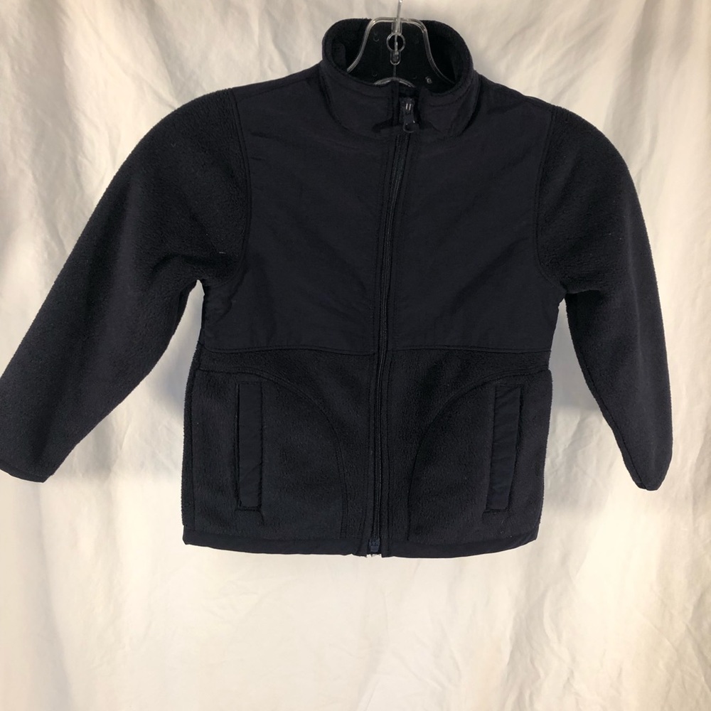 Kids Navy Blue Fleece Jacket Size XS (4)